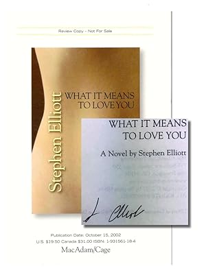 Seller image for What It Means to Love You for sale by Kenneth Mallory Bookseller ABAA