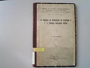 Immagine del venditore per Die Bedeutung des Musikalischen und Akustischen in E. T. A. Hoffmanns literar. Schaffen. Beitrge zur deutschen Literaturwissenschaft ; Nr 14. venduto da Antiquariat Bookfarm