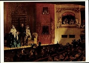 Bild des Verkufers fr Knstler Ansichtskarte / Postkarte Menzel, Adolph von, Paris X, Im Theatre du Gymnase zu Paris, 1856 zum Verkauf von akpool GmbH