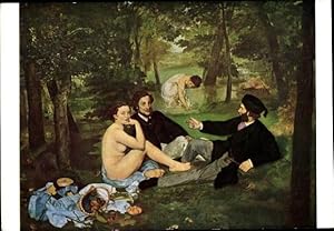 Bild des Verkufers fr Knstler Ansichtskarte / Postkarte Manet, Edouard, Djeuner sur l'Herbe, Frauenakt, Busen zum Verkauf von akpool GmbH