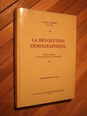 Bild des Verkufers fr La Rvolution dmographique : tudes et essais sur les problmes de la Population zum Verkauf von Domifasol