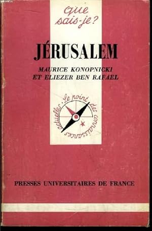 Image du vendeur pour Que sais-je? N 2366 Jrusalem mis en vente par Le-Livre