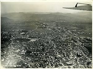 France Panorama Colmar Gangloff Hegly Old Aerial Military Photo 1933