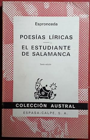Poesias líricas / El estudiante de Salamanca
