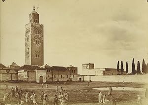 Morocco Marrakech Koutoubia Mosque Old Photo Felix 1915