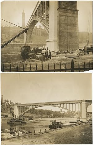 1928 Twelve Original Photos Documenting the Alteration of NYCs High Bridge (Aqueduct Bridge)