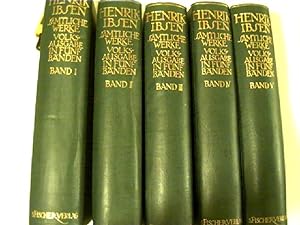 Hendrik Ibsen, sämtliche Werke, Volksausgabe in fünf Bänden komplett,