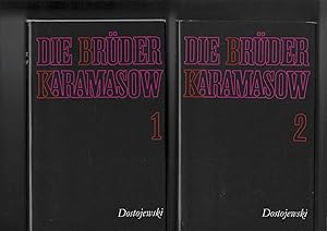 Bild des Verkufers fr Die Brder Karamasow. In zwei (2) Bnden. Roman in vier Teilen mit einem Epilog. [Aus dem Russischen]. Durchgesehene bersetzung von H. Rhl. Nachwort von Ralf Schrder. zum Verkauf von Antiquariat Frank Dahms