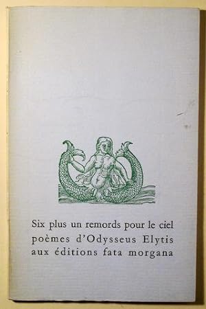 Imagen del vendedor de SIX PLUS UN REMORDS POUR LE CIEL - Paris 1977 a la venta por Llibres del Mirall