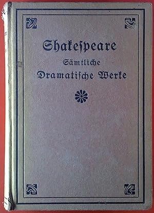 Bild des Verkufers fr Shakespeare - Smtliche Dramatische Werke. ERSTER BAND. zum Verkauf von biblion2