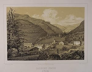 Bild des Verkufers fr Badeort Fusch in Pinzgau. Tonlithographie von L. Czerny nach Carl Ritter, Gmunden Carl Ritter um 1840, 13,5 x 20 cm zum Verkauf von Antiquariat Johannes Mller