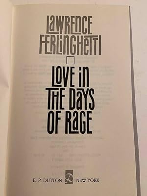 Seller image for Love in the Days of Rage for sale by Librairie Axel Benadi