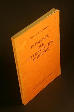 Seller image for Elemente der literarischen Rhetorik. Eine Einfhrung fr Studierende der romanischen Philologie. for sale by Steven Wolfe Books