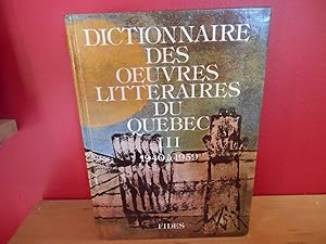 Imagen del vendedor de Dictionnaire Des Oeuvres Litteraires Du Quebec tome 3, 1940-1959 a la venta por La Bouquinerie � D�d�