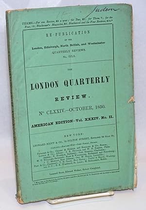 Imagen del vendedor de The London Quarterly Review. Volume LXXXVII. July-October, 1850. American Edition - Vol. XXXIV. No. II a la venta por Bolerium Books Inc.