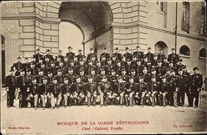 Ansichtskarte / Postkarte Musique de la Garde Republicaine, Chef Gabriel Pares, Soldaten, Militär...