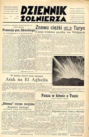 Seller image for Dziennik Zolnierza. [.] Pismo zolnierzy I. Korpusu Panc.-Motorowego. R.3 (1942). Nr 186 (719) (10 grudnia 1942) for sale by POLIART Beata Kalke