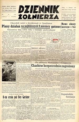 Seller image for Dziennik Zolnierza. Polska prasa obozowa. Pismo zolnierzy 1. Korpusu Pancerno Mot. R.4 (1943). Nr 35 (770) (12 lutego 1943) for sale by POLIART Beata Kalke