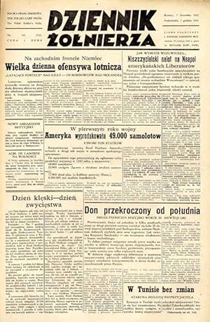 Seller image for Dziennik Zolnierza. [.] Pismo zolnierzy I. Korpusu Panc.-Motorowego. R.3 (1942). Nr 183 (716) (7 grudnia 1942) for sale by POLIART Beata Kalke