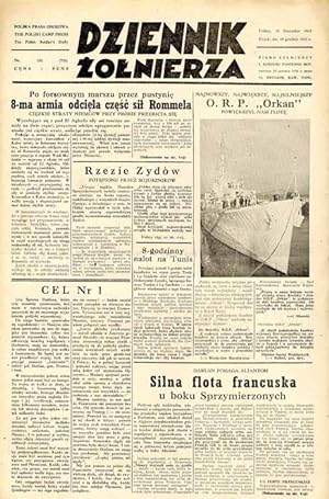 Seller image for Dziennik Zolnierza. [.] Pismo zolnierzy I. Korpusu Panc.-Motorowego. R.3 (1942). Nr 193 (726) (18 grudnia 1942) / ORP Orkan for sale by POLIART Beata Kalke