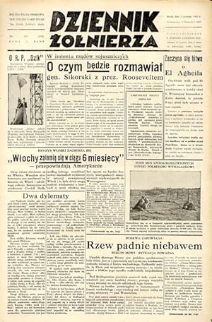 Seller image for Dziennik Zolnierza. [.] Pismo zolnierzy I. Korpusu Panc.-Motorowego. R.3 (1942). Nr 179 (712) (2 grudnia 1942) for sale by POLIART Beata Kalke