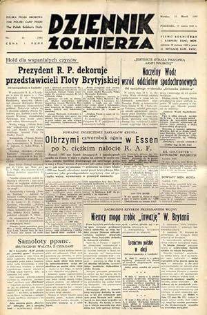Seller image for Dziennik Zolnierza. Polska prasa obozowa. Pismo zolnierzy 1. Korpusu Pancerno Mot. R.4 (1943). Nr 61 (796) (15 marca 1943) for sale by POLIART Beata Kalke