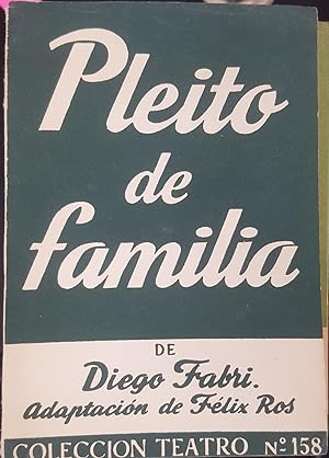 Bild des Verkufers fr Pleito de familia zum Verkauf von Librera La Candela