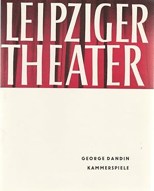 Bild des Verkufers fr Programmheft Moliere GEORGE DANDIN Spielzeit 1962 / 63 Heft 18 Kammerspiele zum Verkauf von Programmhefte24 Schauspiel und Musiktheater der letzten 150 Jahre