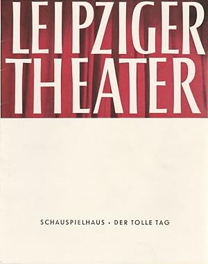 Bild des Verkufers fr Programmheft DER TOLLE TAG oder DIE HOCHZEIT DES FIGARO 1. Juli 1961 Spielzeit 1960 / 61 Heft 7 Schauspielhaus zum Verkauf von Programmhefte24 Schauspiel und Musiktheater der letzten 150 Jahre