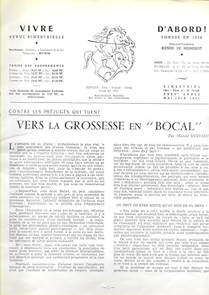 Seller image for Revue "Vivre d'abord !" n76, mai-juin 1961 for sale by Bouquinerie "Rue du Bac"