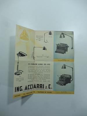 Ing. Acciarri & C. Illuminazione razionale degli uffici. Pieghevole pubblicitario