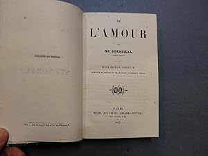 Stendhal De L Amour Seule Edition Complete Augmentee De Prefaces Et De Fragments Inedits Abebooks Stendhal De L Amour Seule Edition Complete Augmentee De Prefaces Et De Fragments Inedits Abebooks
