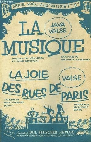 Seller image for La musique , java valse / Le joie des rues de Paris, valse for sale by Le-Livre