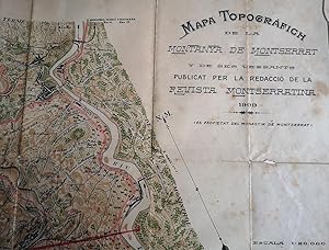 Mapa Topográfich de la Montanya de Montserrat y de ses Vessants 1909 1:20.000