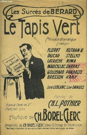 Bild des Verk�ufers f�r Le tapis vert zum Verkauf von Le-Livre