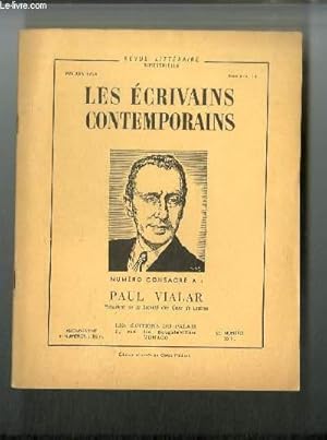 Bild des Verkufers fr Les crivains contemporains n 12 - Paul Vialar - Voici Paul Vialar par Franoise Giroud, La grande meute, Les faux fuyants, La chasse aux hommes, Cinq hommes de ce monde zum Verkauf von Le-Livre