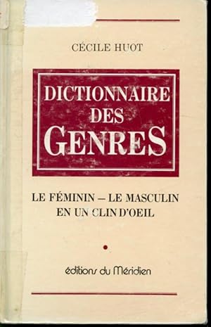 Image du vendeur pour Dictionnaire des genres mis en vente par Librairie Le Nord