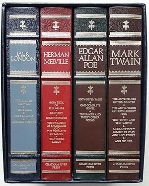 Seller image for Classics of American Literature: Jack London, Herman Melville, Edgar Allan Poe, Mark Twain (The Great Masters Library, Four Volumes in Slipcase) for sale by Shoestring Collectibooks