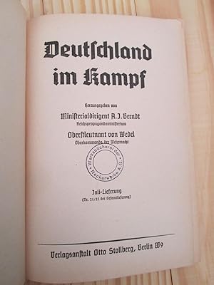 Seller image for Deutschland im Kampf : [1940] Juli-Lieferung (Nr. 21 / 22 der Gesamtlieferung) for sale by Expatriate Bookshop of Denmark
