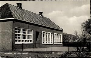 Ansichtskarte / Postkarte Oostwold Groningen Niederlande, Chr. School