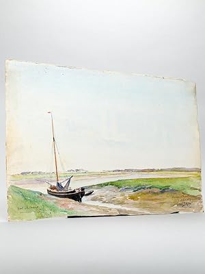 Bords de la Charente 1896 [ Aquarelle signée ]