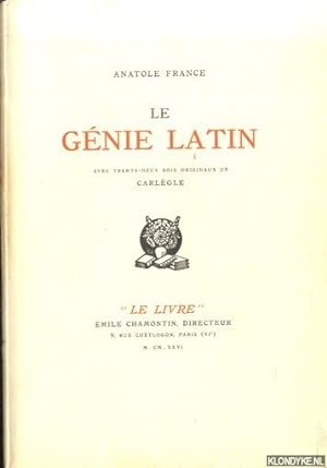 Image du vendeur pour Le gnie latin mis en vente par Klondyke