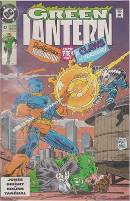 Green Lantern # 42 / JUN 93 / Deathstroke the terminator is easy prey for The Claws of Terror