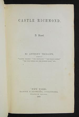 Castle Richmond; A Novel