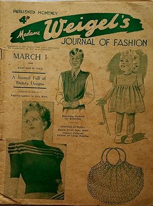 Madame Weigel's Journal of Fashion March 1, 1946.