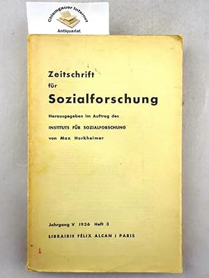 Zeitschrift für Sozialforschung. Jahrgang V . 1936, Heft 3.