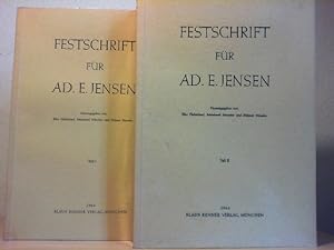 Bild des Verkufers fr Festschrift fr Ad. E. Jensen. 2 Bnde. zum Verkauf von Antiquariat im Schloss