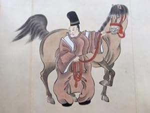 Image du vendeur pour Japanese horsemanship in handcoloured drawings mis en vente par Hnersdorff Rare Books ABA ILAB