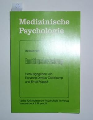 Bild des Verkufers fr Emotionsforschung. Themenheft Medizinische Psychologie. zum Verkauf von Antiquariat Welwitschia Dr. Andreas Eckl