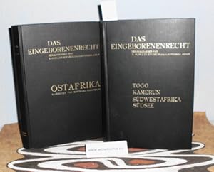 Immagine del venditore per Das Eingeborenenrecht. Sitten und Gewohnheitsrechte der Eingeborenen der ehemaligen deutschen Kolonien in Afrika und in der Sdsee. 2 Bnde (von 2). Band 1: Ostafrika. Mit 2 Portrts, 19 Abbildungen auf Tafeln und 2 Kartenskizzen. Band 2: Togo, Kamerun, Sdwestafrika, Die Sdseekolonien. Mit 16 Abbildungen auf Tafeln und 5 Kartenskizzen. venduto da Antiquariat Welwitschia Dr. Andreas Eckl